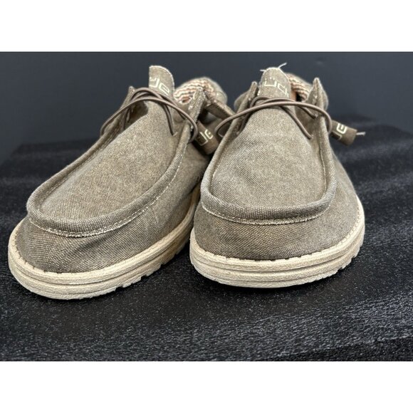 Hey Dude Wally Slip On Shoes Men’s 12 Nut Brown Chambray Casual 110061600 - Picture 2 of 16